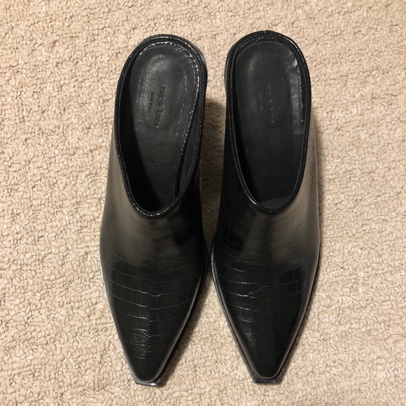 rag & bone Crocodile leather mule - Picture 2 of 4